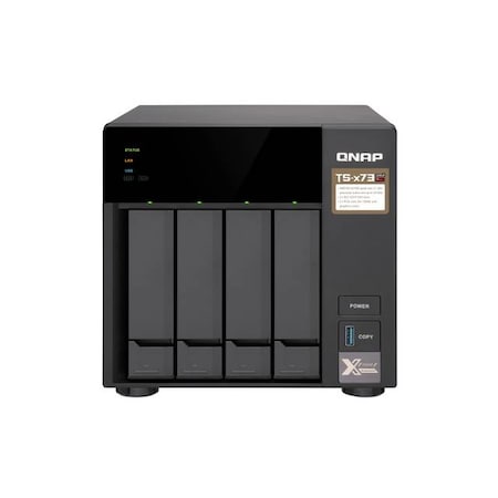 Qnap AMD R-Series RX-421ND 2.1GHz/8GB DDR4/4GbE/4SATA3/USB3.0/4-Bay Tower TS-473-8G-US